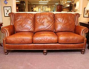 Whittemore and  Sherrill Leather Sofa