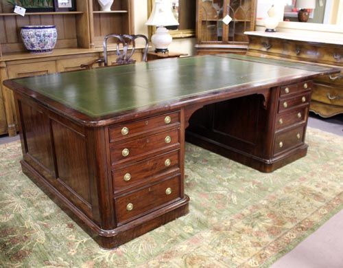 Giant Mahogany Partners Desk Circa 1880s